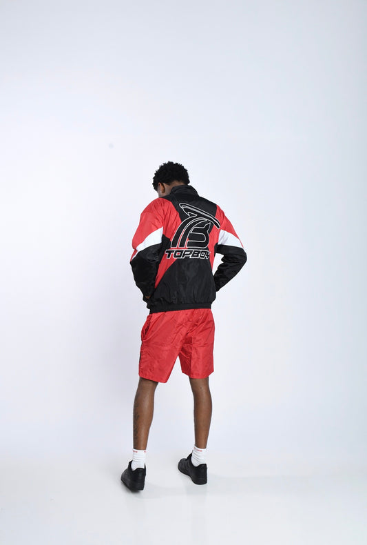 Red TB Windbreaker Set