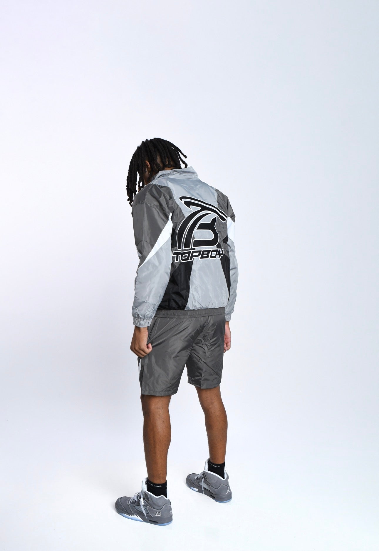 Grey TB Windbreaker Set