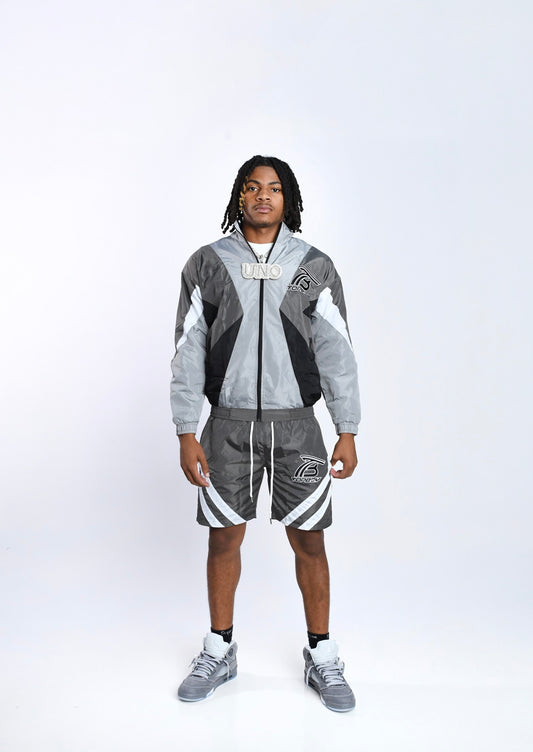 Grey TB Windbreaker Set